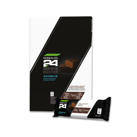 H24 Achieve Batony proteinowe o smaku gorzkiej czekolady 6 x 60 g H24 Achieve Batony proteinowe o smaku gorzkiej czekolady 6 x 60 g